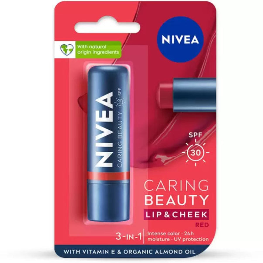 NIVEA Lip Caring Beauty Pink/Red Lip Balm | Lip & Cheek Tint with SPF 30 NA  (Pack of: 1, 4.8 g)