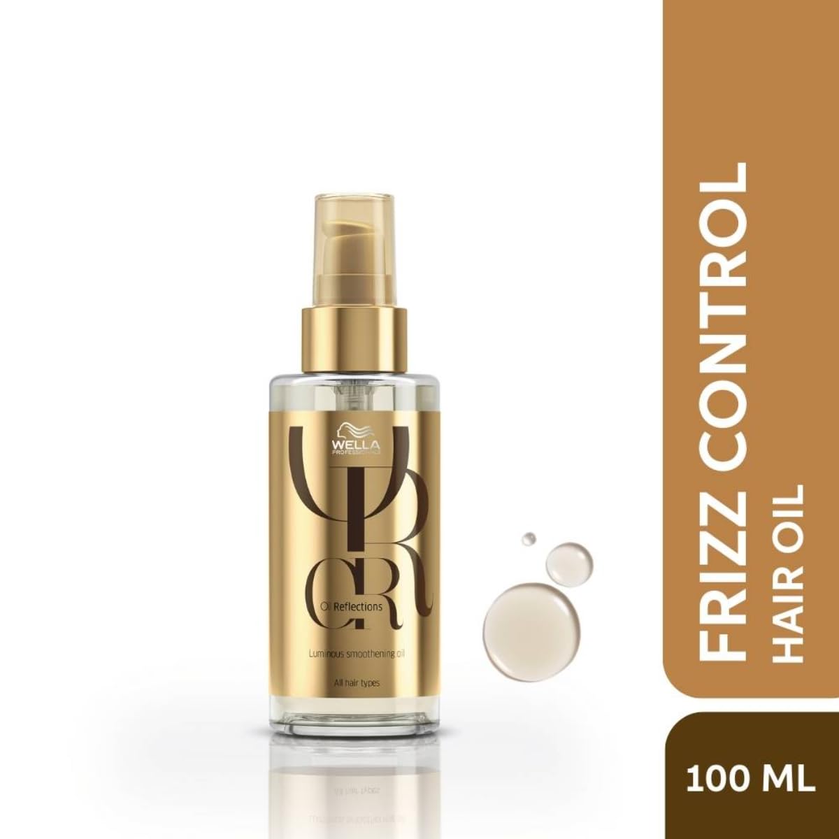 Wella Professionals Oil Reflections Luminous Smoothening Hair Oil | 100 ml | Non-Sticky Hair Treatment | Avocado & Macadamia Seed Oils | For a Glossy Hair Shine