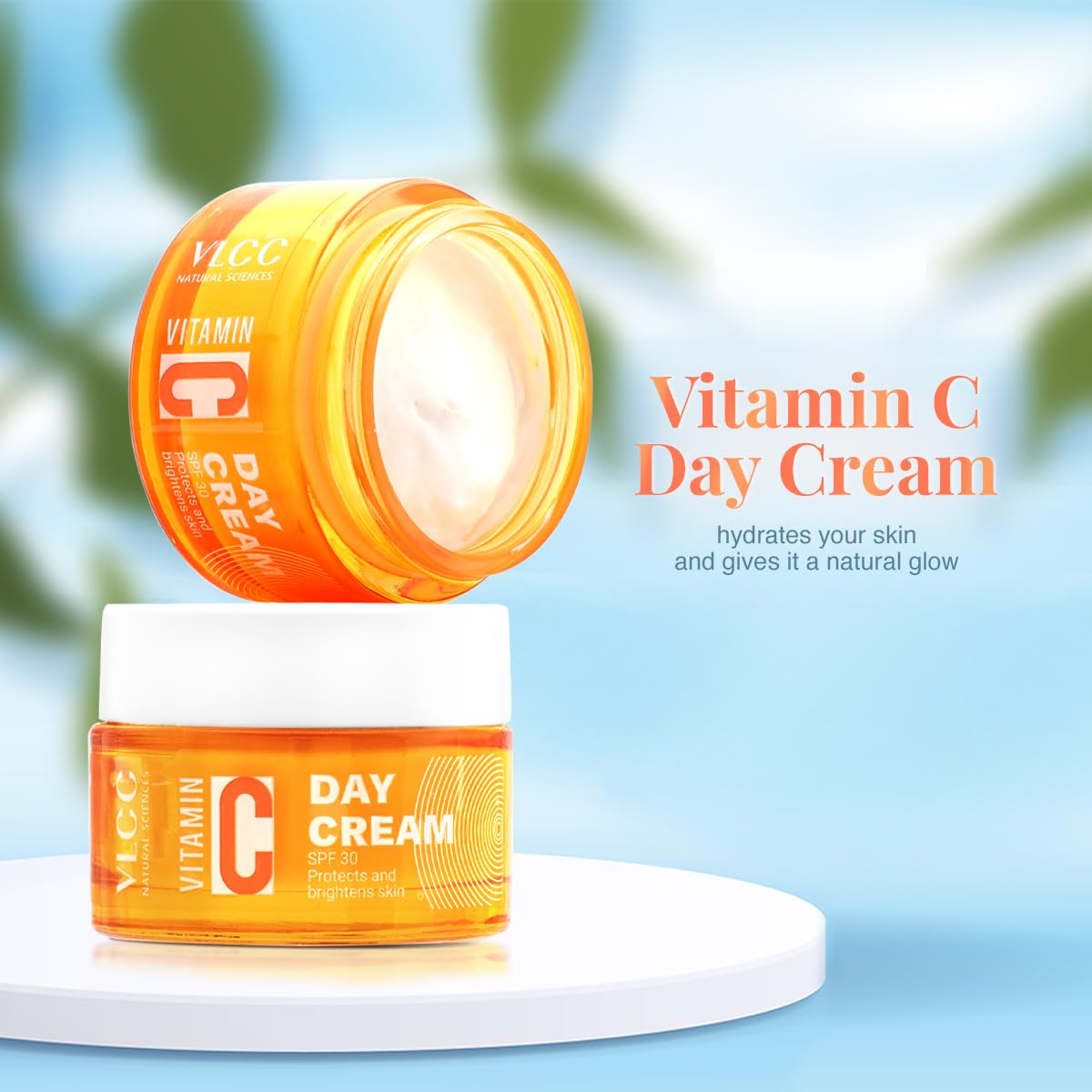 VLCC Vitamin C Day Cream SPF 30-50g - Protects, Boost Collagen, and Brightens Skin | With 15% Vitamin C, Vitamin E, Green Tea, and Mulberry Extracts.