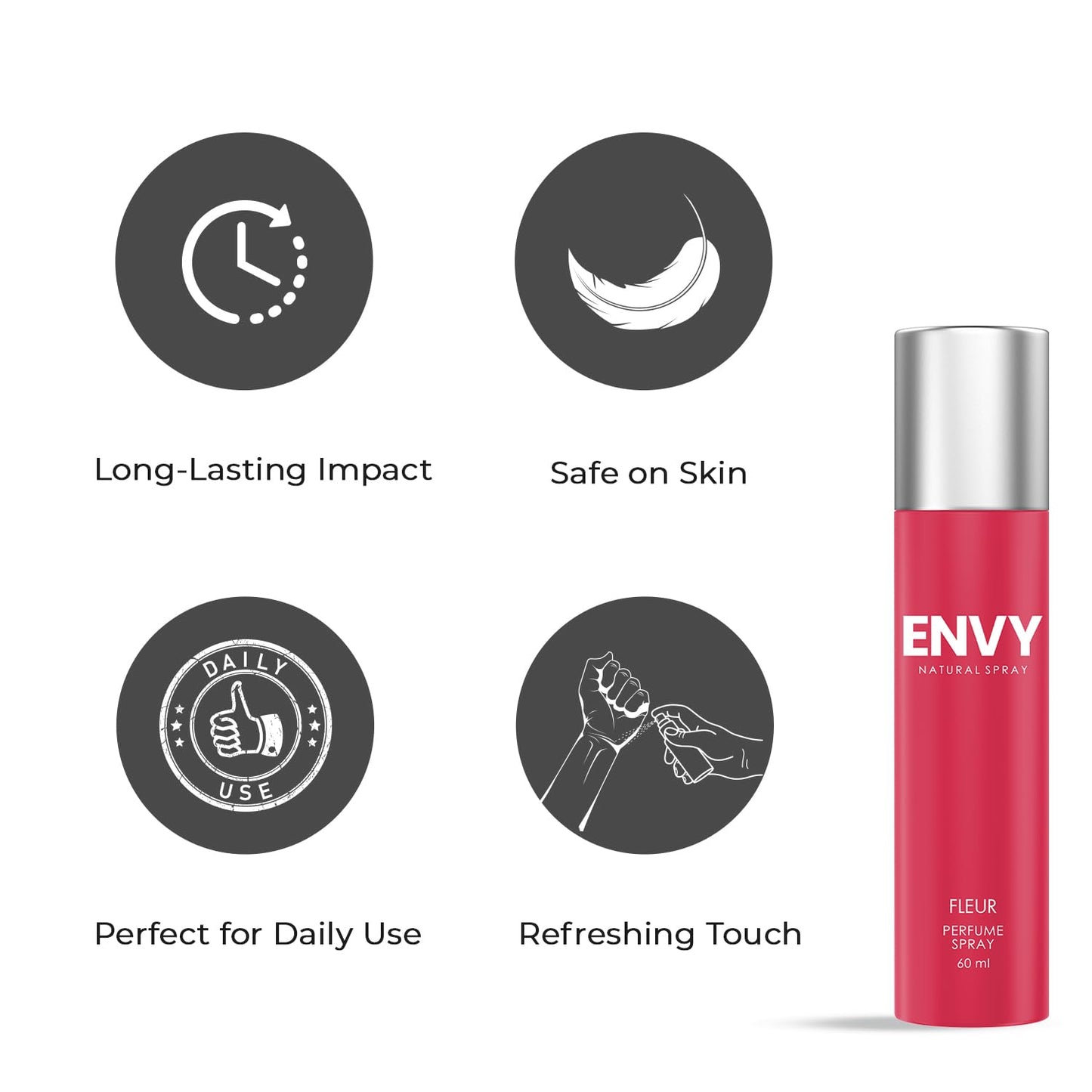 ENVY Fleur Perfume For Women - 60 ML|Premium & Long Lasting Perfume| Eau de Parfum