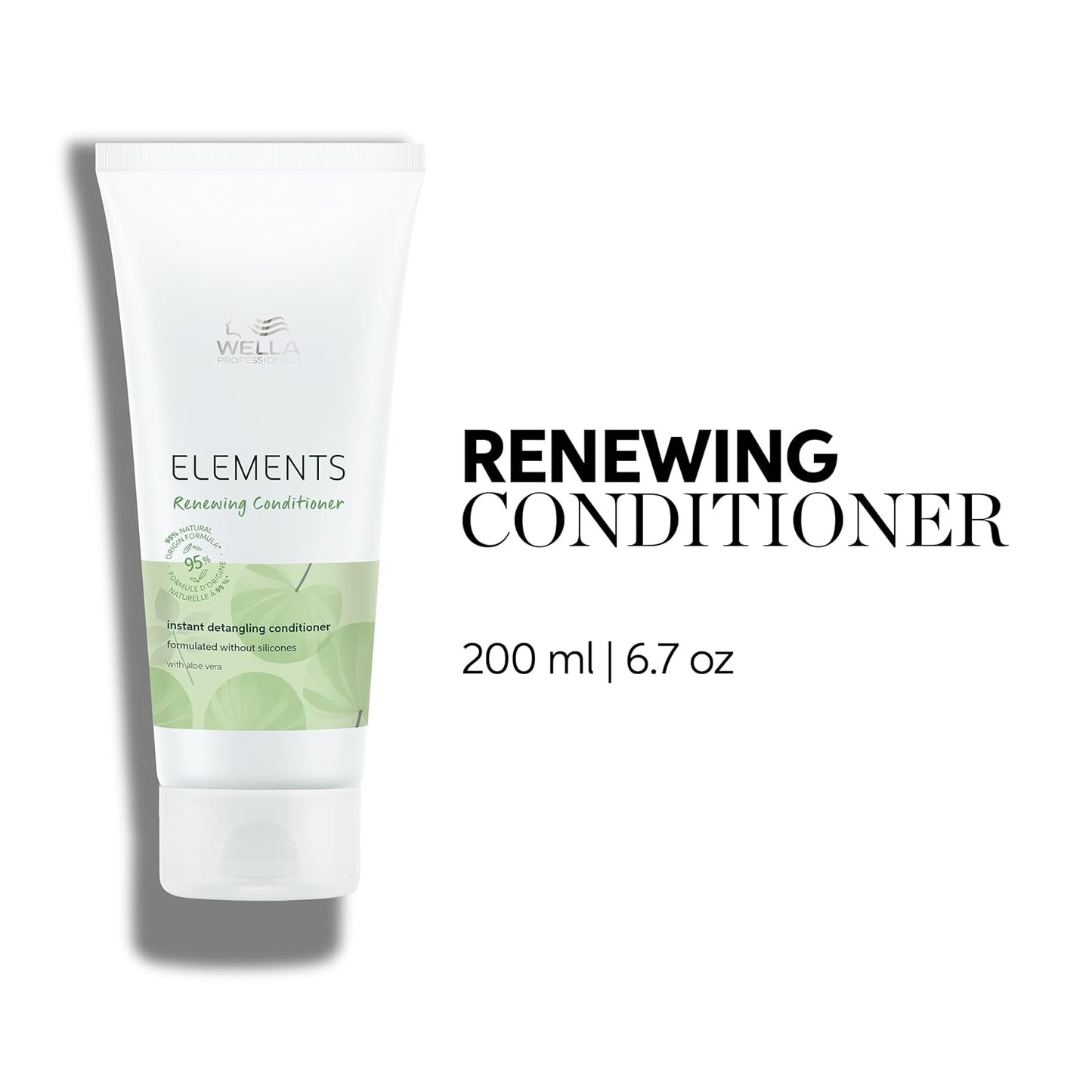 Wella Professionals Elements Gentle Renewing Conditioner| Gentle, Silicone-Free | Instant Detangling Conditioner| For All Hair Types
