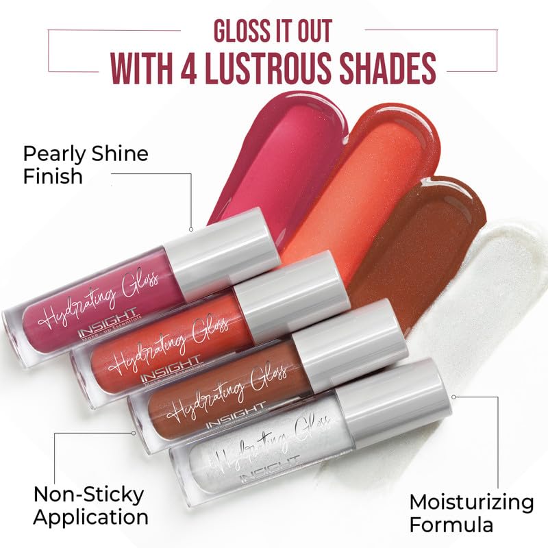 Insight Cosmetics Hydrating Gloss|Highly Pigmented|Glossy Texture |Long Lasting |Dramatic Color |Keeps Lips Hydrating,3.5gm