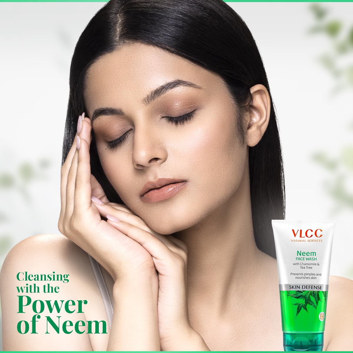 VLCC Neem Face Wash - 150ml X 2 | Buy One Get One (300ml) | Fights Acne, and Pimples | Soothe Skin Inflammation and Irritation | With Neem, Chamomile, Tea Tree, Eucalyptus & Carrot seed.
