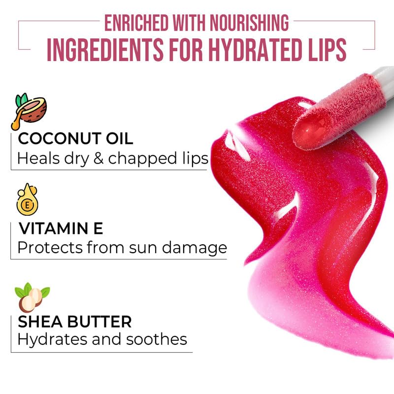 Insight Cosmetics Hydrating Gloss|Highly Pigmented|Glossy Texture |Long Lasting |Dramatic Color |Keeps Lips Hydrating,3.5gm