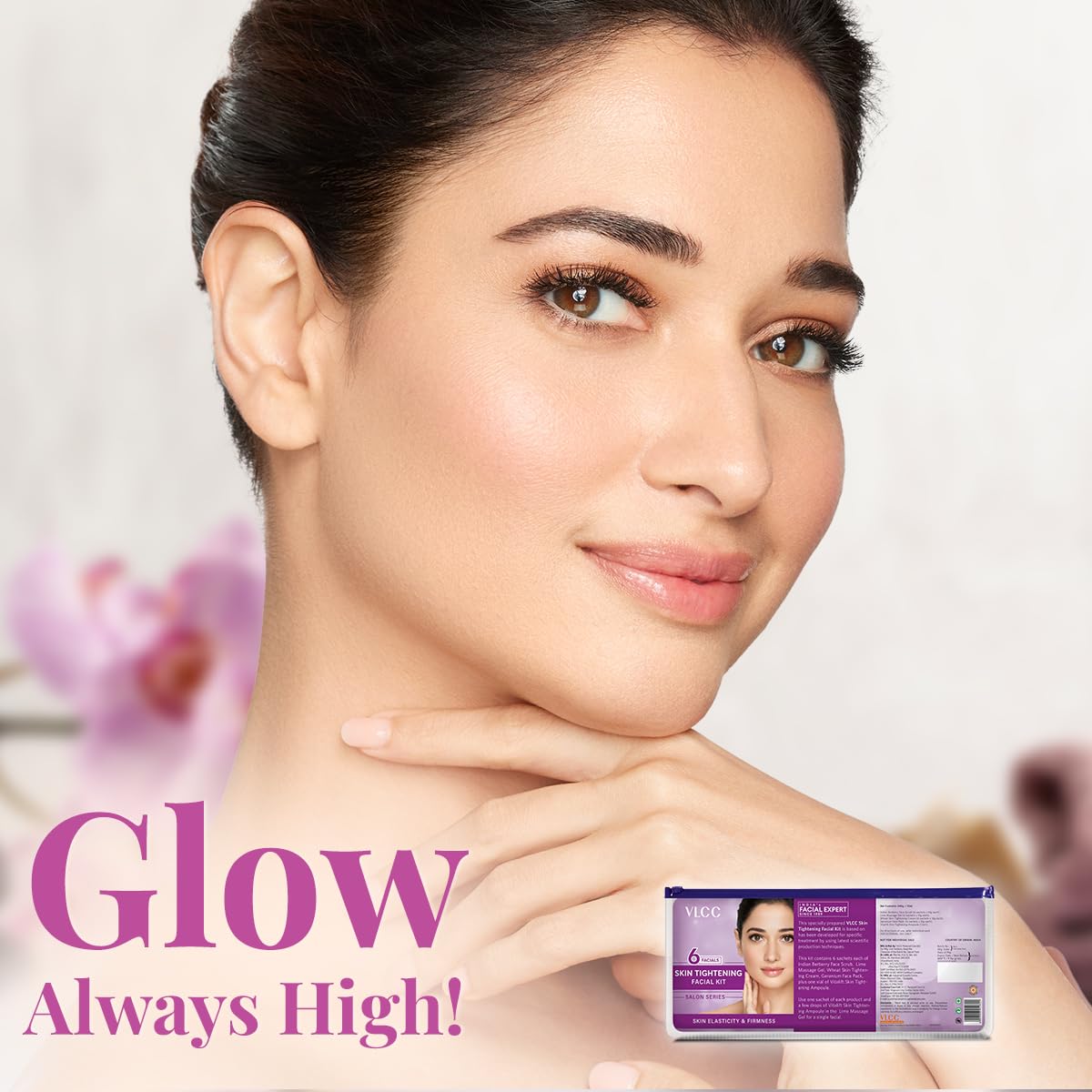 VLCC Skin Tightening Facial Kit (6 Facials) - 240g + 12ml | At Home Facial with Indian Berberry, Wheatgerm, Carrot Extracts & Geranium | Tightens & Firms Skin | Youthful Radiance