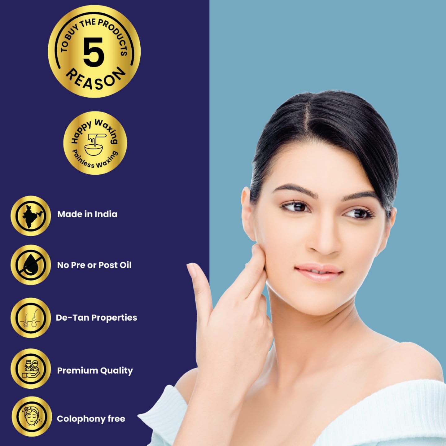 Neuron White Chocolate Liposoluble Wax for Sensitive Skin | Smooth Effective Hair Waxing | Legs Arms Back Chest Full Body Wax for Men & Women