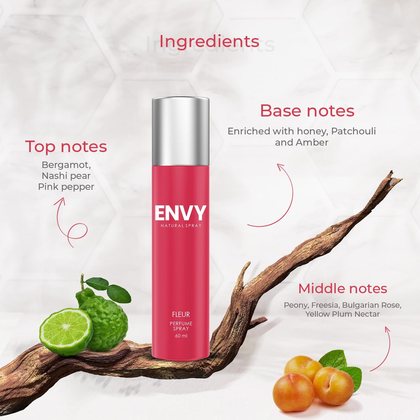ENVY Fleur Perfume For Women - 60 ML|Premium & Long Lasting Perfume| Eau de Parfum