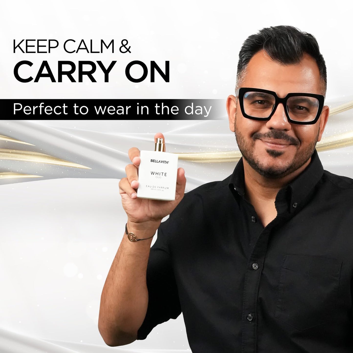 Bella Vita Luxury White Oud Unisex Eau De Parfum Liquid Perfume With Orange, Patchouli, Musk, Premium, Long Lasting Oud & Fruity Fragrance