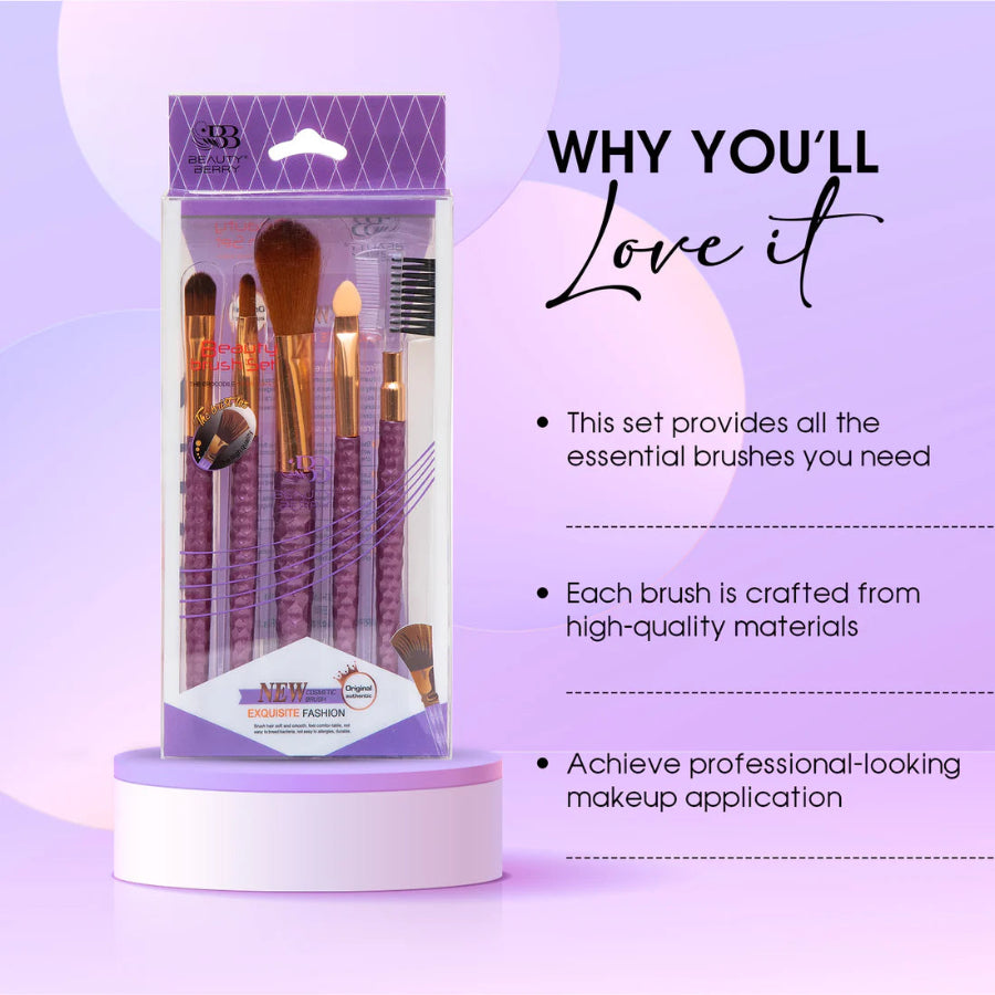 Beauty Berry Brush Set For 5