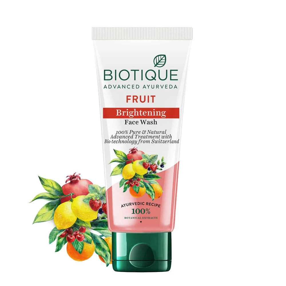 BIOTIQUE Fruit Brightening | Ayurvedic and Organically Pure| Advanced Swiss Technology |100% Botanical Extracts| Suitable for All Skin Types | 150mL Face Wash  (150 ml)