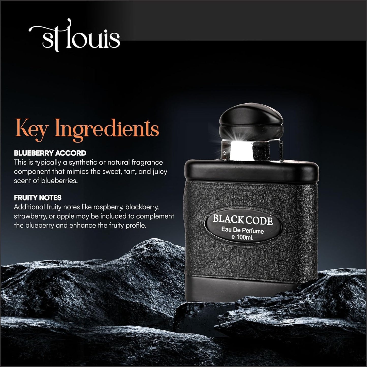 St. Louis BLACK CODE PERFUME Eau de Parfum - 100 ml  (For Men & Women)