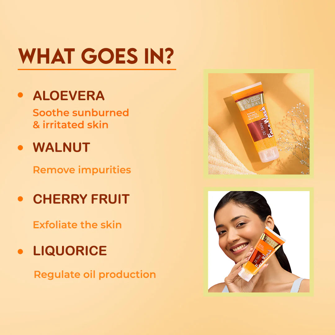 JOVEES HERBAL DE-TAN FACE WASH