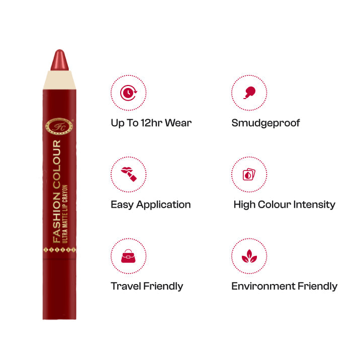 Fashion Colour Lip Crayon, Waterproof, Long Lasting