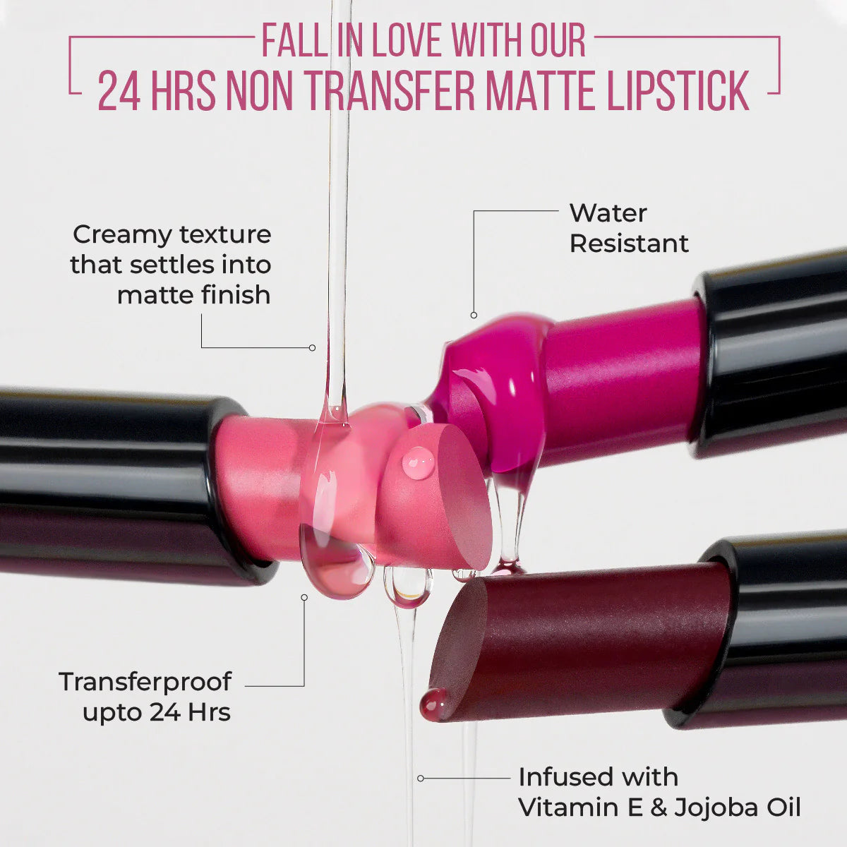 INSIGHT 24 Hrs Non Transfer Matte Lipstick