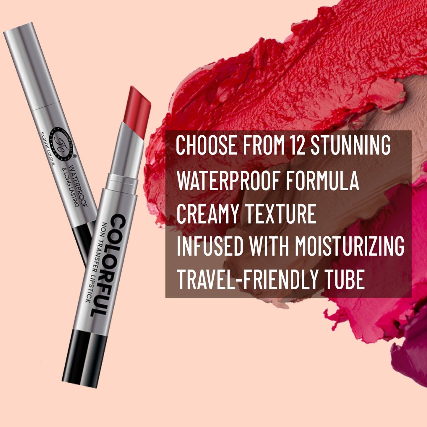 Colorful Non Transfer Lipstick, 2g