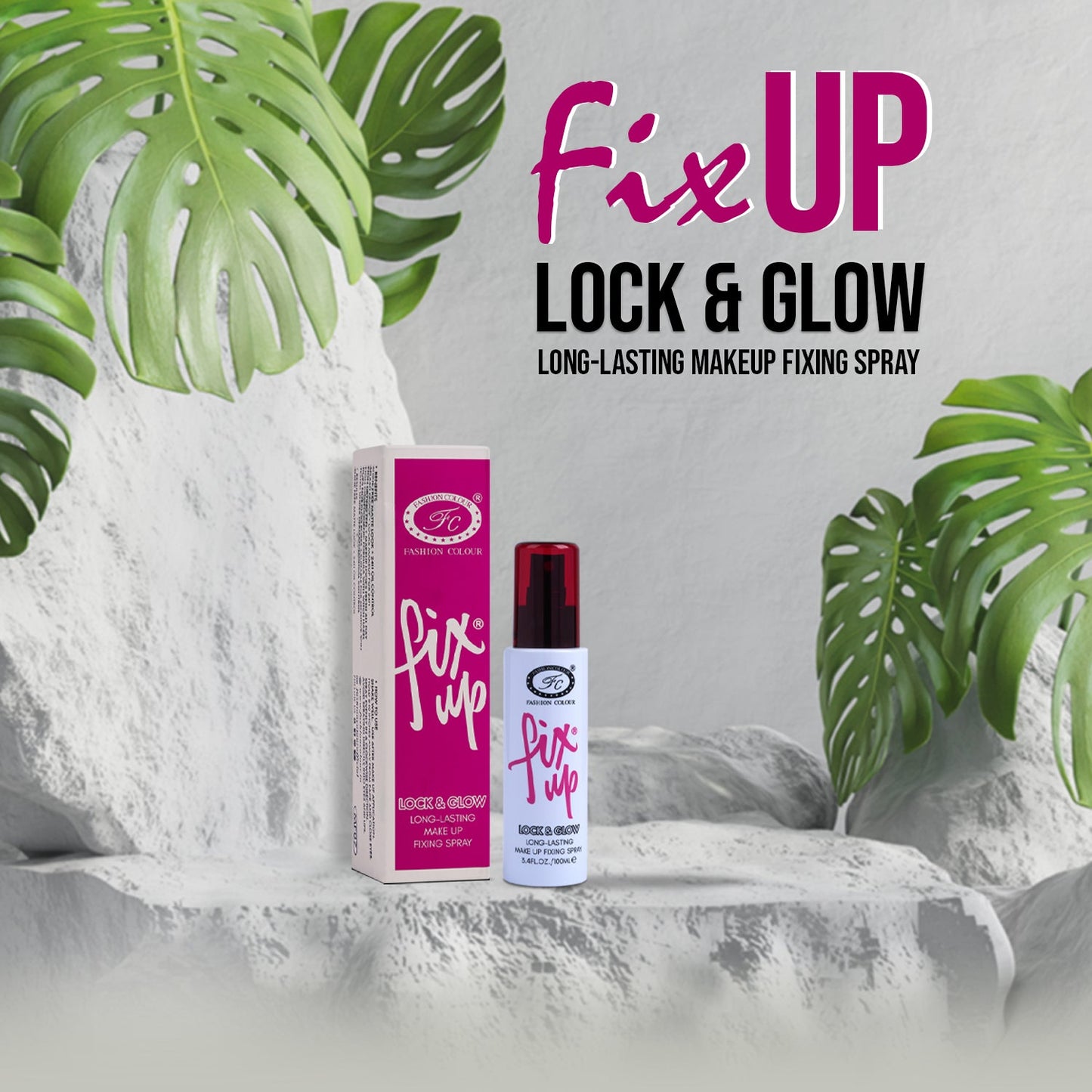 Fashion Colour Fix Up | Lock & Glow | Long Lasting | Make up Fixing Spray | 100ml