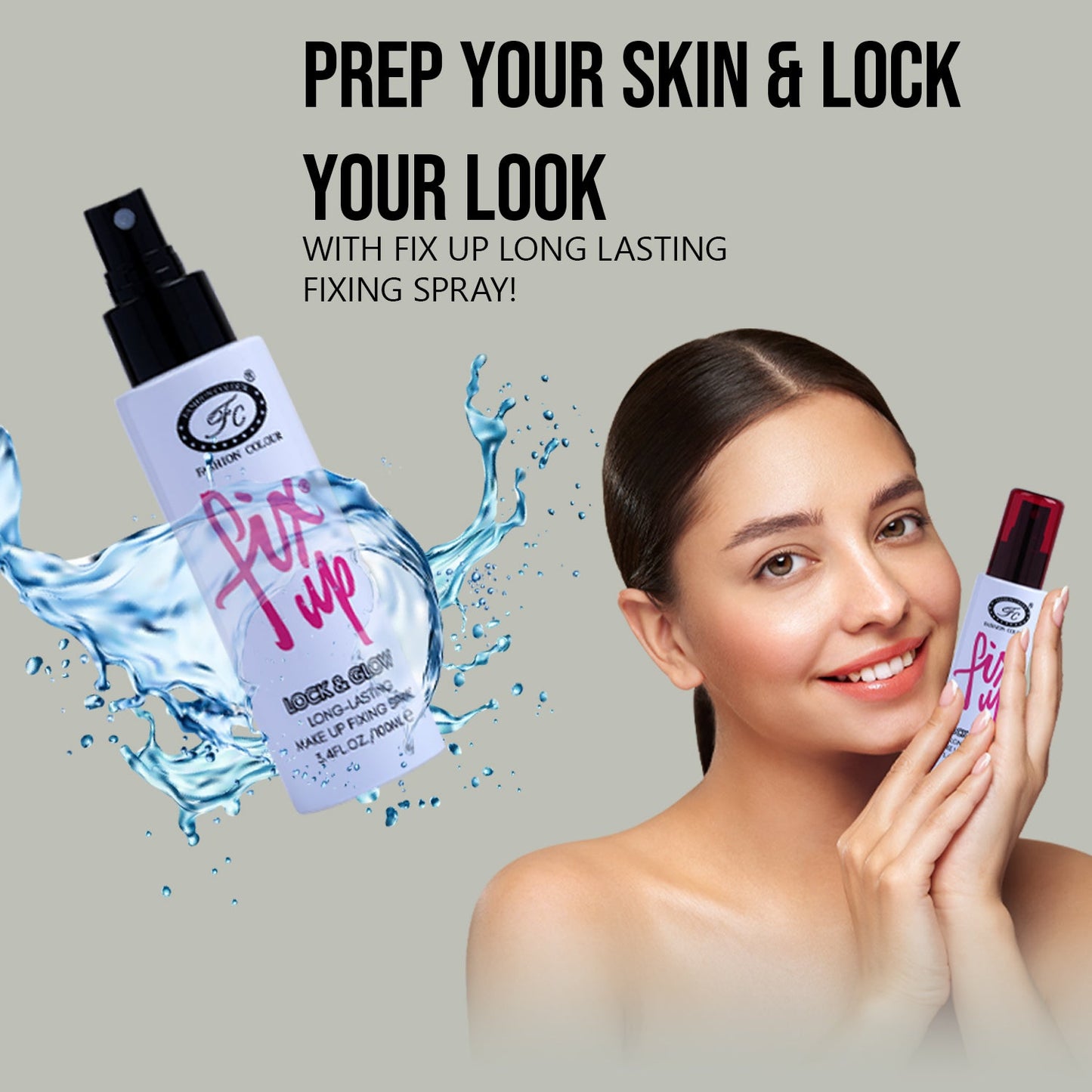 Fashion Colour Fix Up | Lock & Glow | Long Lasting | Make up Fixing Spray | 100ml