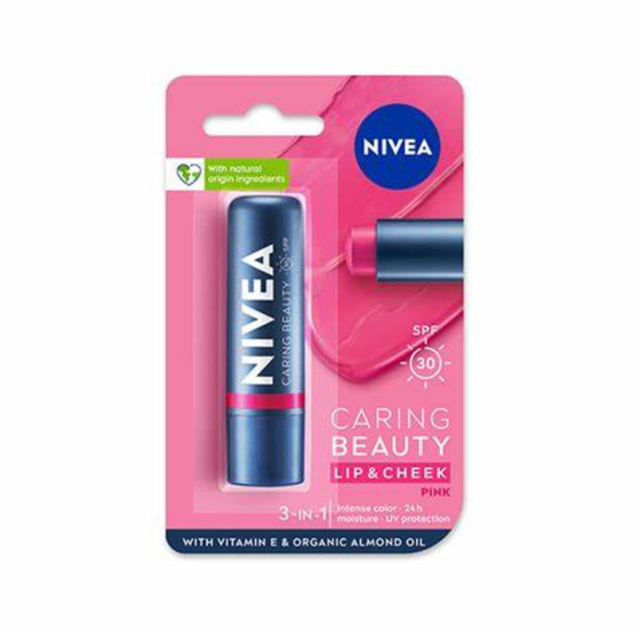 NIVEA Lip Caring Beauty Pink/Red Lip Balm | Lip & Cheek Tint with SPF 30 NA  (Pack of: 1, 4.8 g)