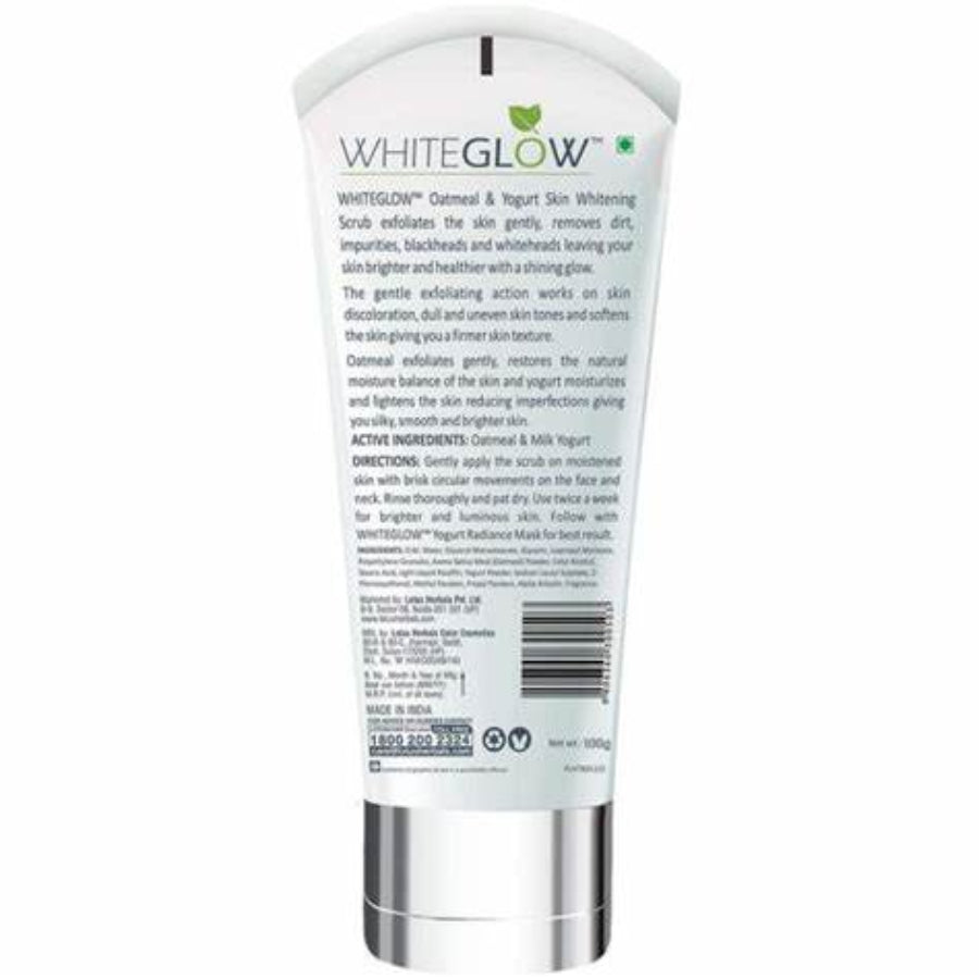 LOTUS White Glow Oatmeal & Yogurt Skin Whitening Scrub  (100 g)