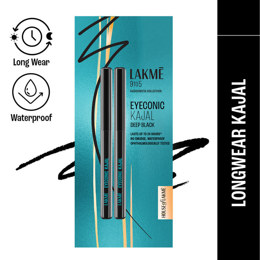 Lakme Eyeconic Kajal Deep Black Twist Up Pencil & Matte Finish