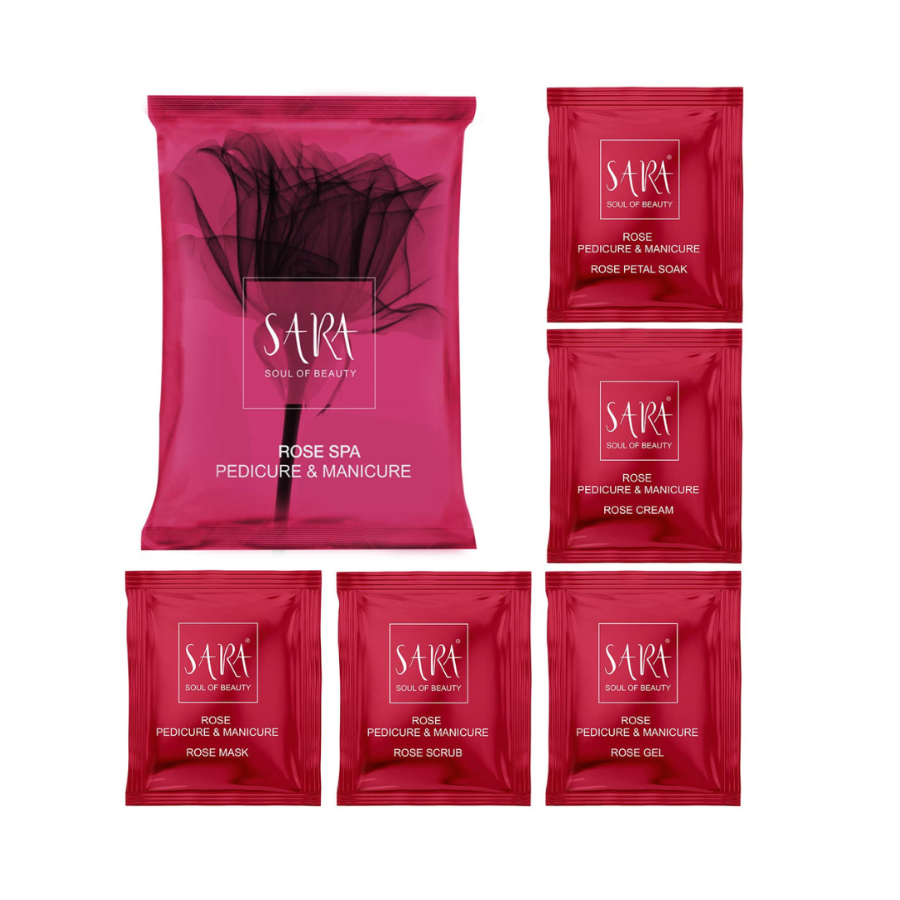 Sara Rose Pedicure Manicure Kit for All Skin Type, Infused with Botanical Extracts for Soft, Healthy Skin