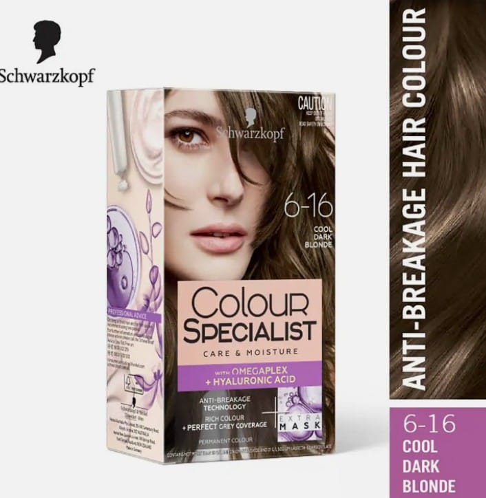Schwarzkopf Colour Specialist Permanent Hair Colour, First At-Home Hair Colour with Omegaplex Anti-Breakage Technology, powered by Hyaluronic Acid for shinier hair
