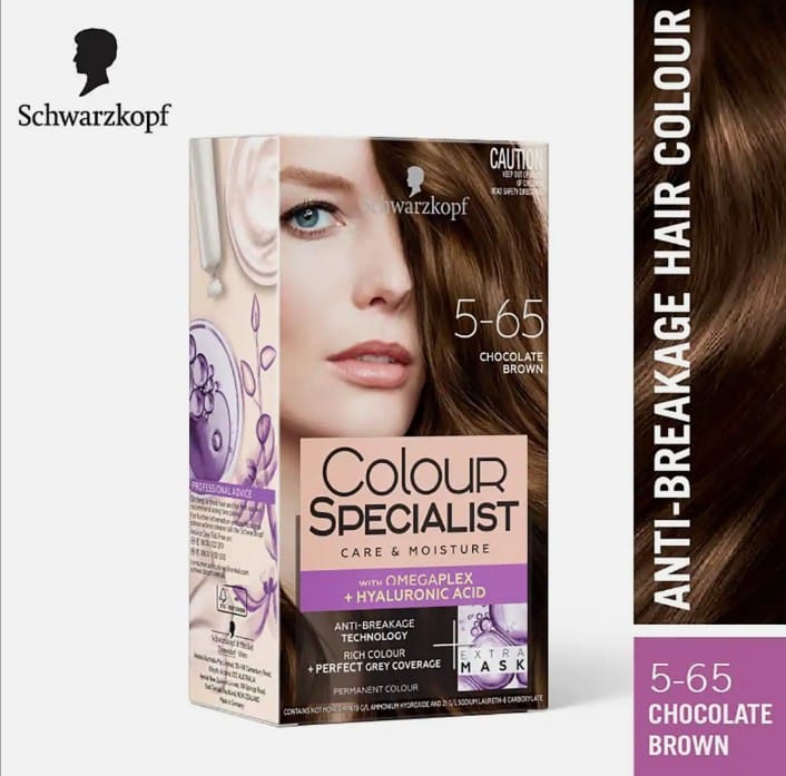 Schwarzkopf Colour Specialist Permanent Hair Colour, First At-Home Hair Colour with Omegaplex Anti-Breakage Technology, powered by Hyaluronic Acid for shinier hair