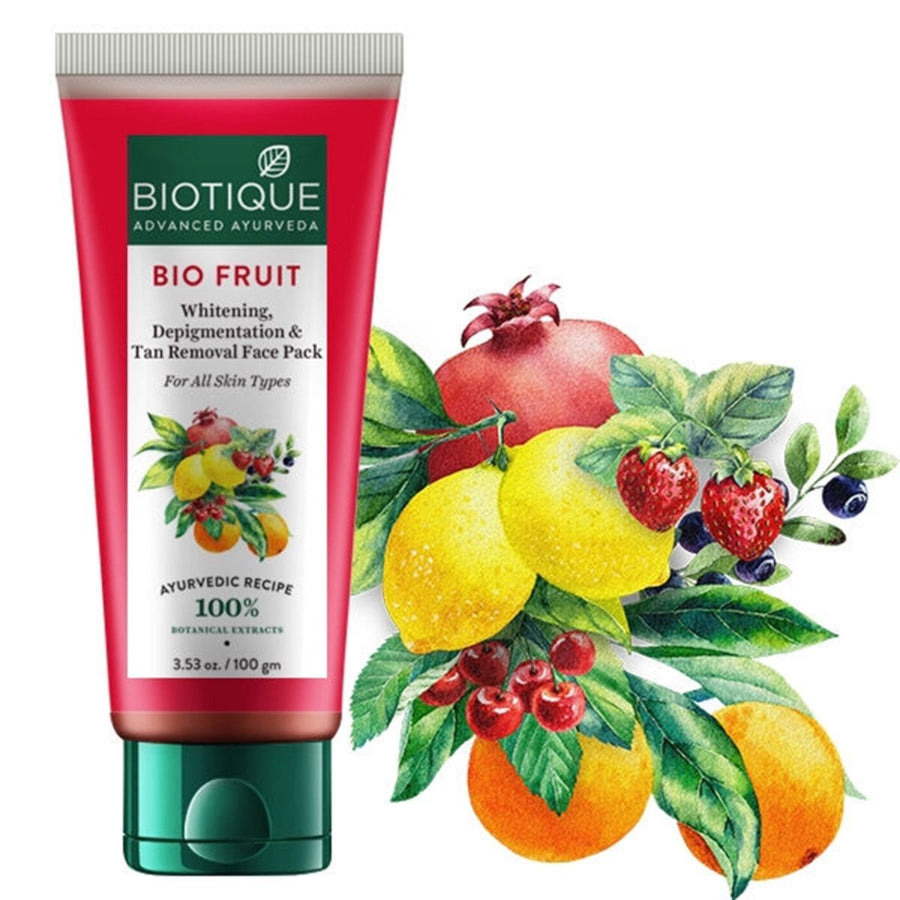 Biotique Bio Fruit Whitening Depigmentation And Tan Removal Face Pack 100 Gm