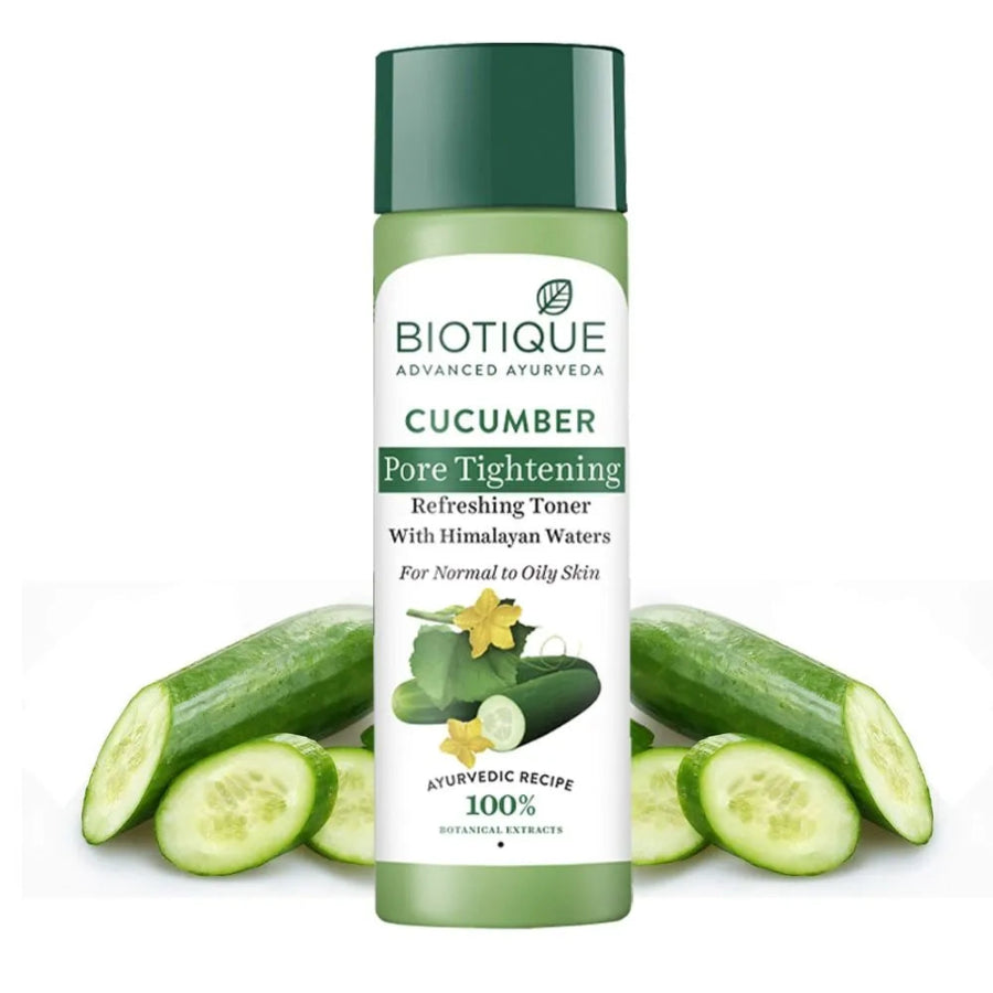 Biotique Advanced Ayurveda Bio Cucumber Pore Tightening Toner With Himalaya Water, 120 ml