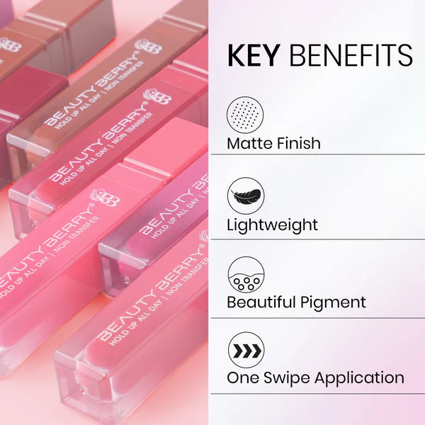 Beauty Berry Hold Up All Day Non Transfer Lipstick
