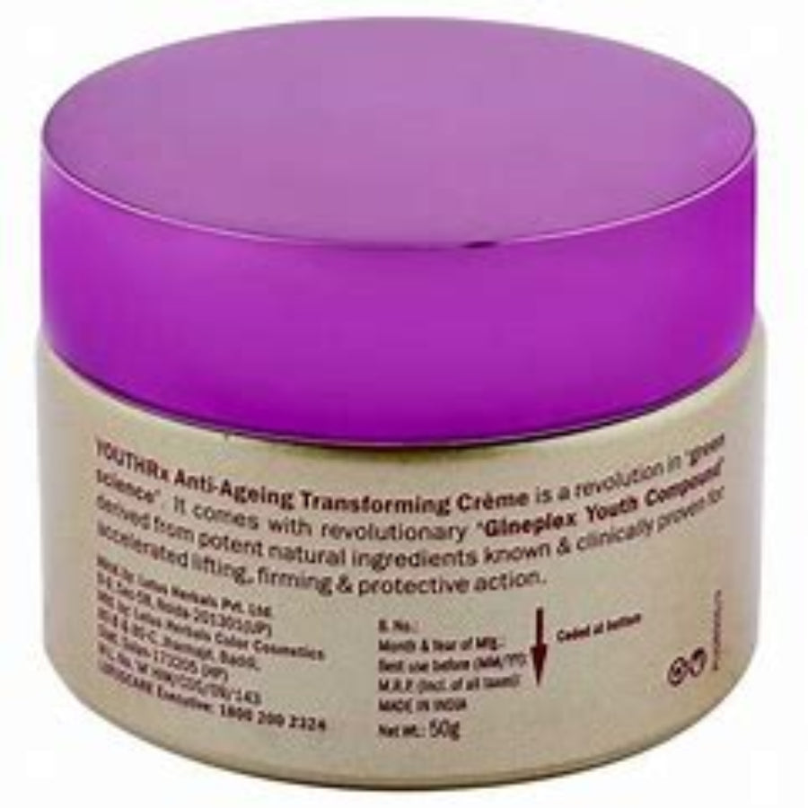 Lotus Herbals Youthrx Gineplex Youth Compound Anti-Ageing Transforming Creme 50 g