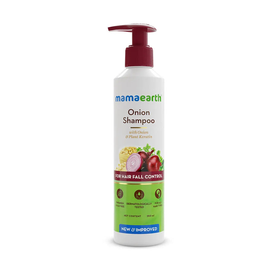 Mamaearth Onion Shampoo For Hair Fall Control & Hair Growth With Onion & Plant Keratin