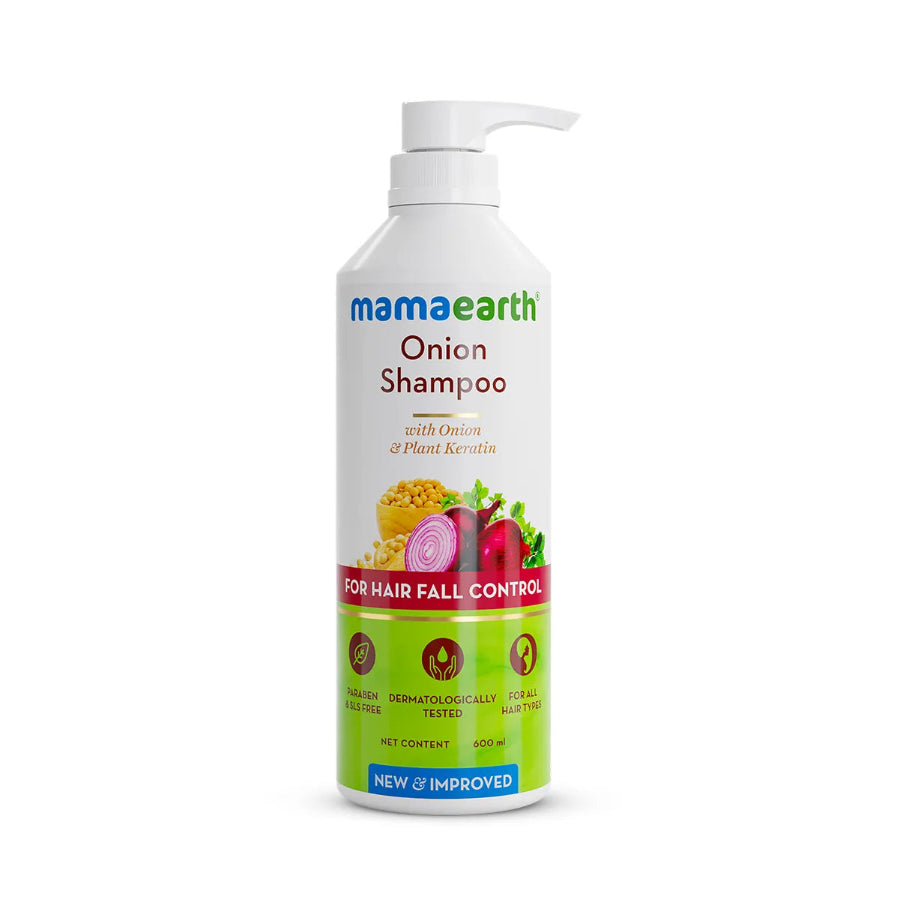 Mamaearth Onion Shampoo For Hair Fall Control & Hair Growth With Onion & Plant Keratin