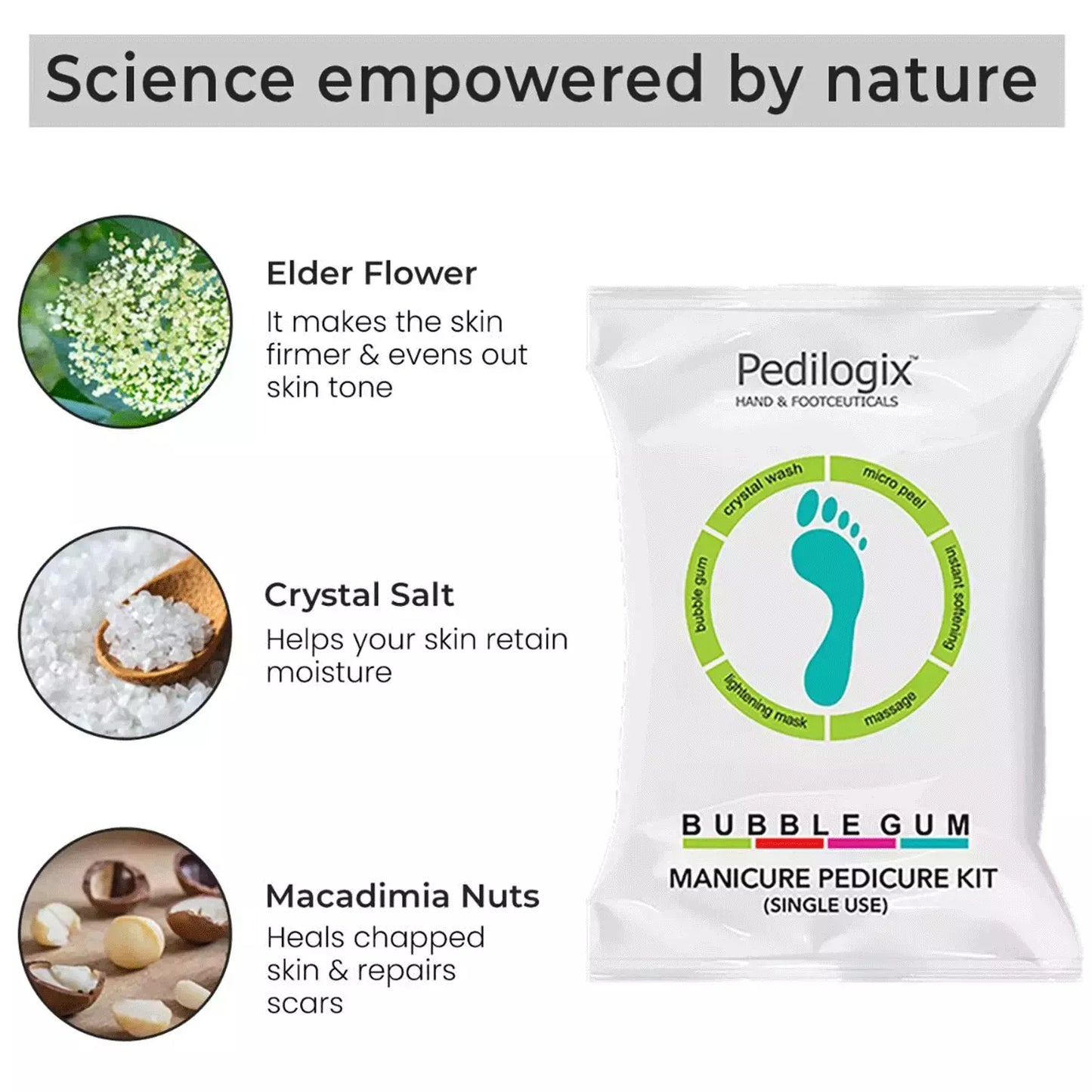 O3+ Pedilogix Bubble Gum Manicure Pedicure Kit