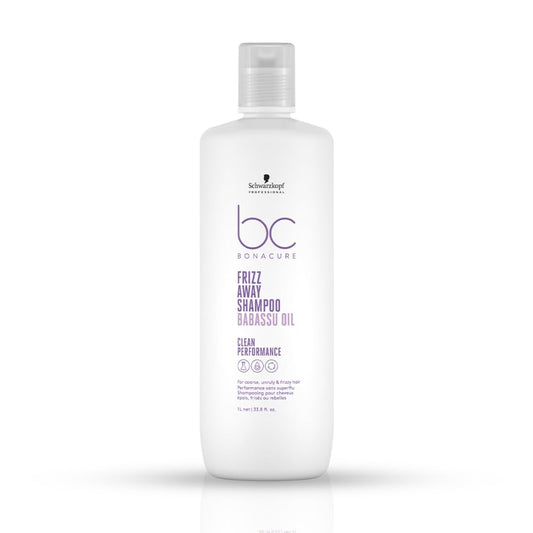 Schwarzkopf Professional Bonacure Frizz Away Shampoo with Babassu Oil For Men & Women | Cleansing & Smoothing Formula for All Hair Types (1 Ltr)