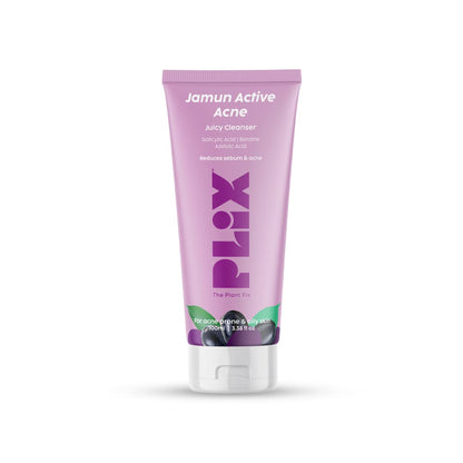 The Plant Fix Plix 0.5% w/w Salicylic Acid Jamun Face Wash Cleanser Gel For Active Acne & Oil Control, For Breakouts | Oily & Acne Prone Skin | Women & Men | 100 ml