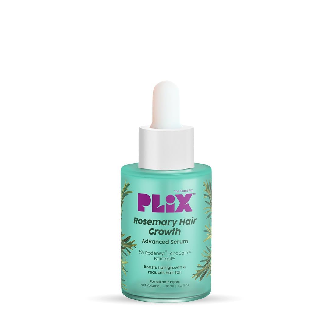 The Plant Fix Plix Rosemary Hair Growth Serum with 3% Redensyl, 4% AnaGain, 3% Baicapil, 30 ml | Stimulates Hair Growth, Increase Hair Density & Thickens Hair | For Men & Women