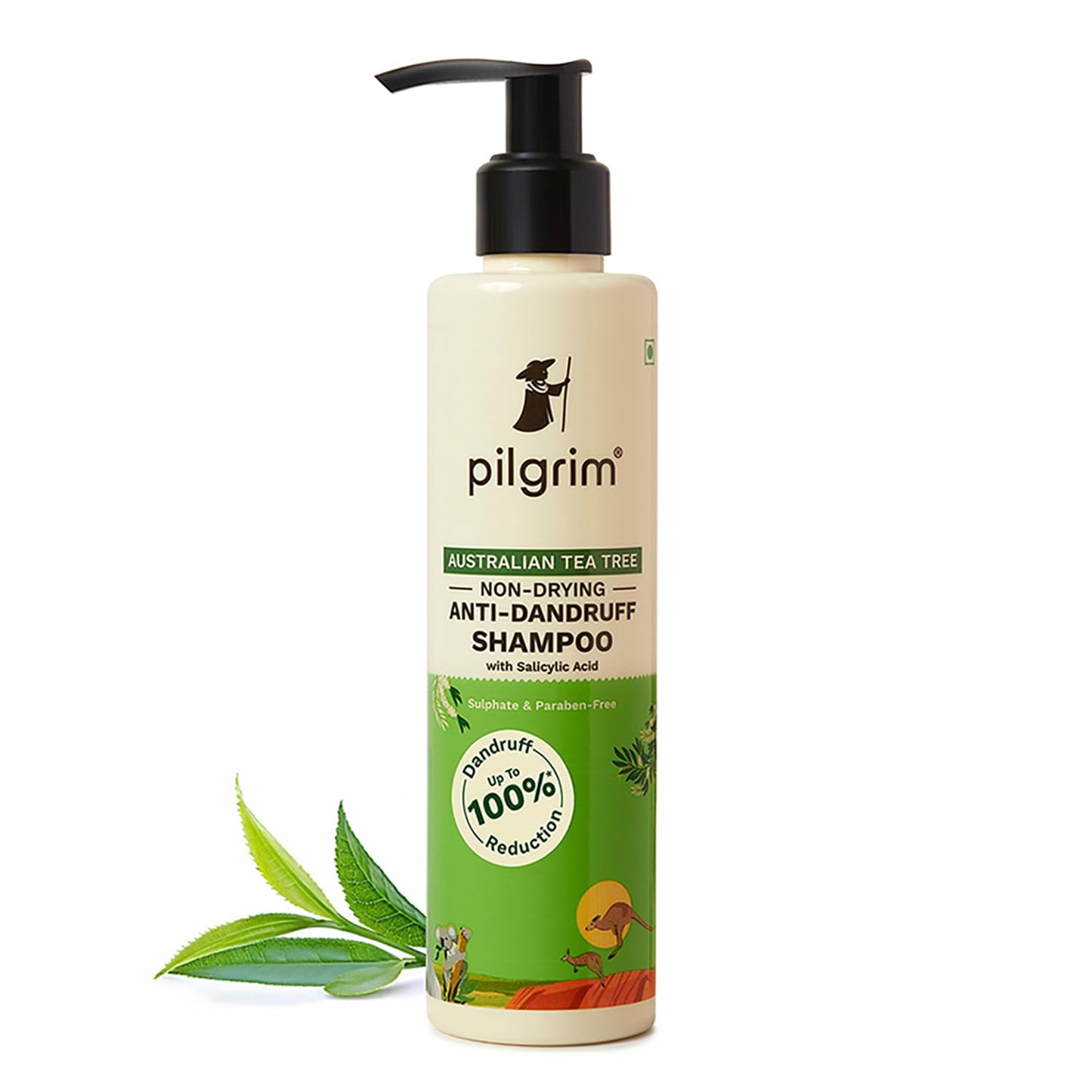 Pilgrim Australian Tea Tree Non-Drying Anti-Dandruff Shampoo 200 ml | Removes Dandruff from Source | Helps with Itching, Irritation | Strong & Smooth Hair | For Men & Women |