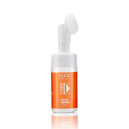 VLCC Vitamin C Foaming Face Wash - 100ml - Brightens Skin and Evens Skin Tone | Deep Cleanse the Skin, and Unclog the Pores | With Vitamin C, Vitamin E & Mulberry Extract