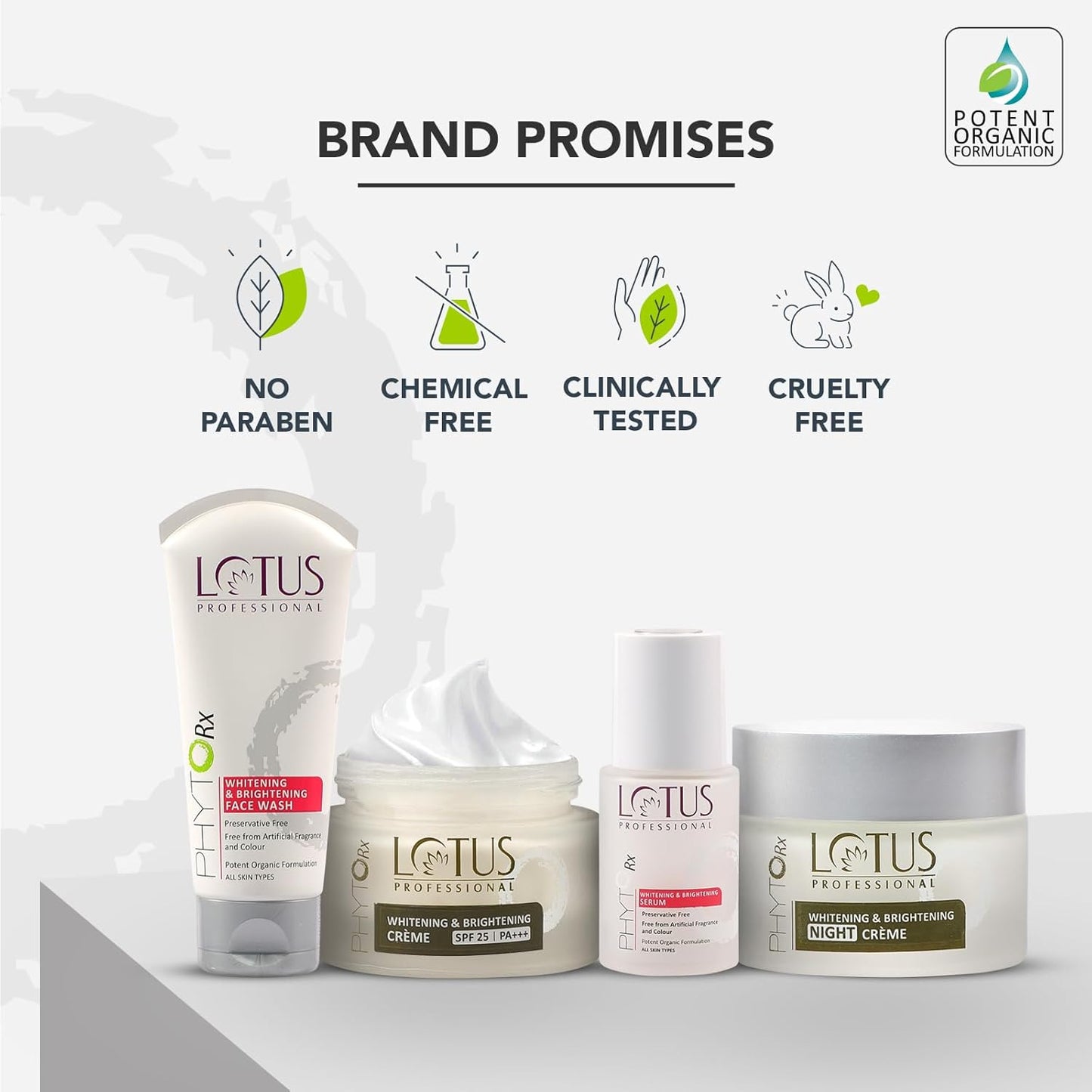 Lotus Professional PHYTORx WHITENING & BRIGHTENING CREAM SPF 25 | PA+++ | Radiant skin | Even skin tone | Pigmentation | Paraben Free | 50g