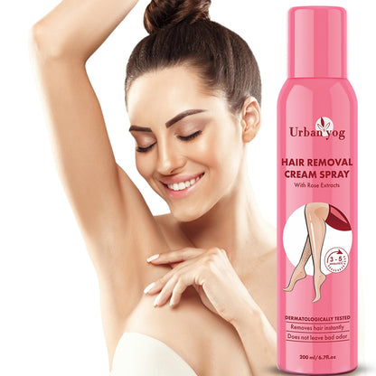 Urban yog Hair Removal Cream Spray for Women | Painless Body Hair Removal Spray for legs, hands, underarm & back (200 ML)