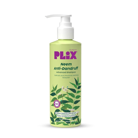 The Plant Fix Plix Neem Anti-Dandruff Advanced Shampoo | Piractone Olamine & Pentavitin Paraben & Sulphate Free | For Men & Women | 200ml