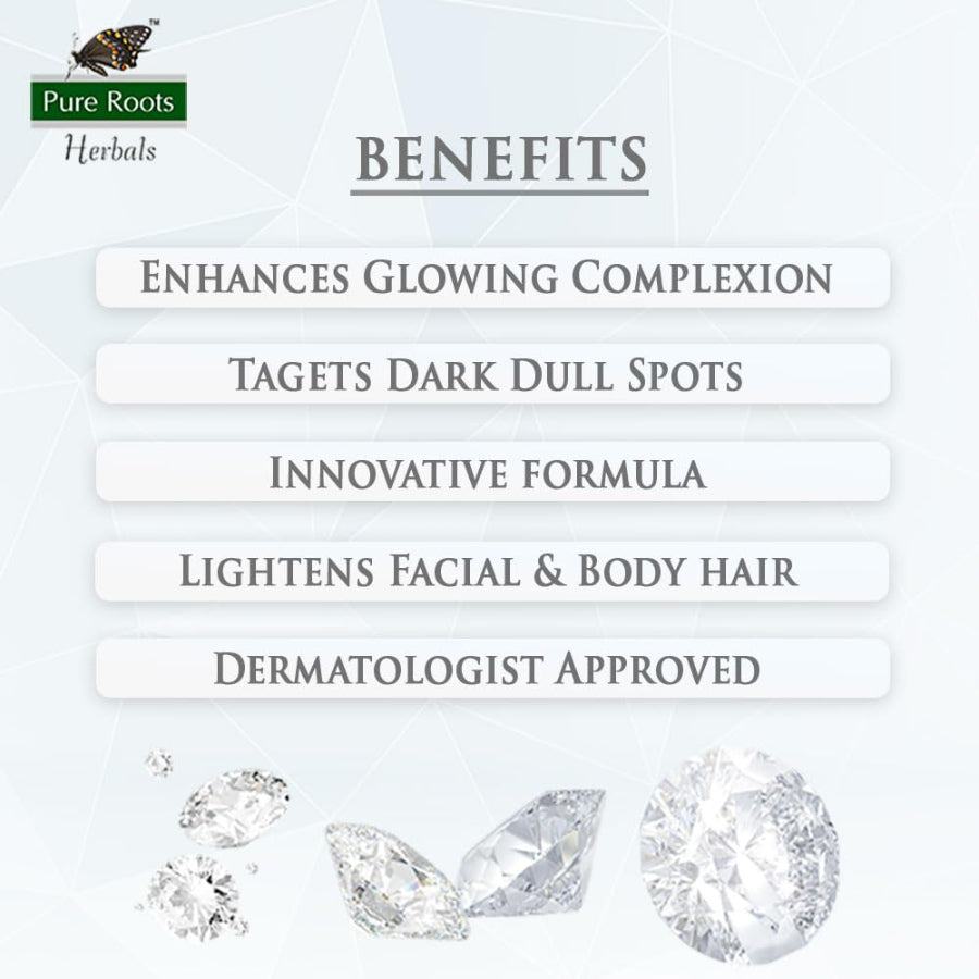 Pure Root Diamond Cream Bleach, Dry Skin, Packaging Size: 200 gm