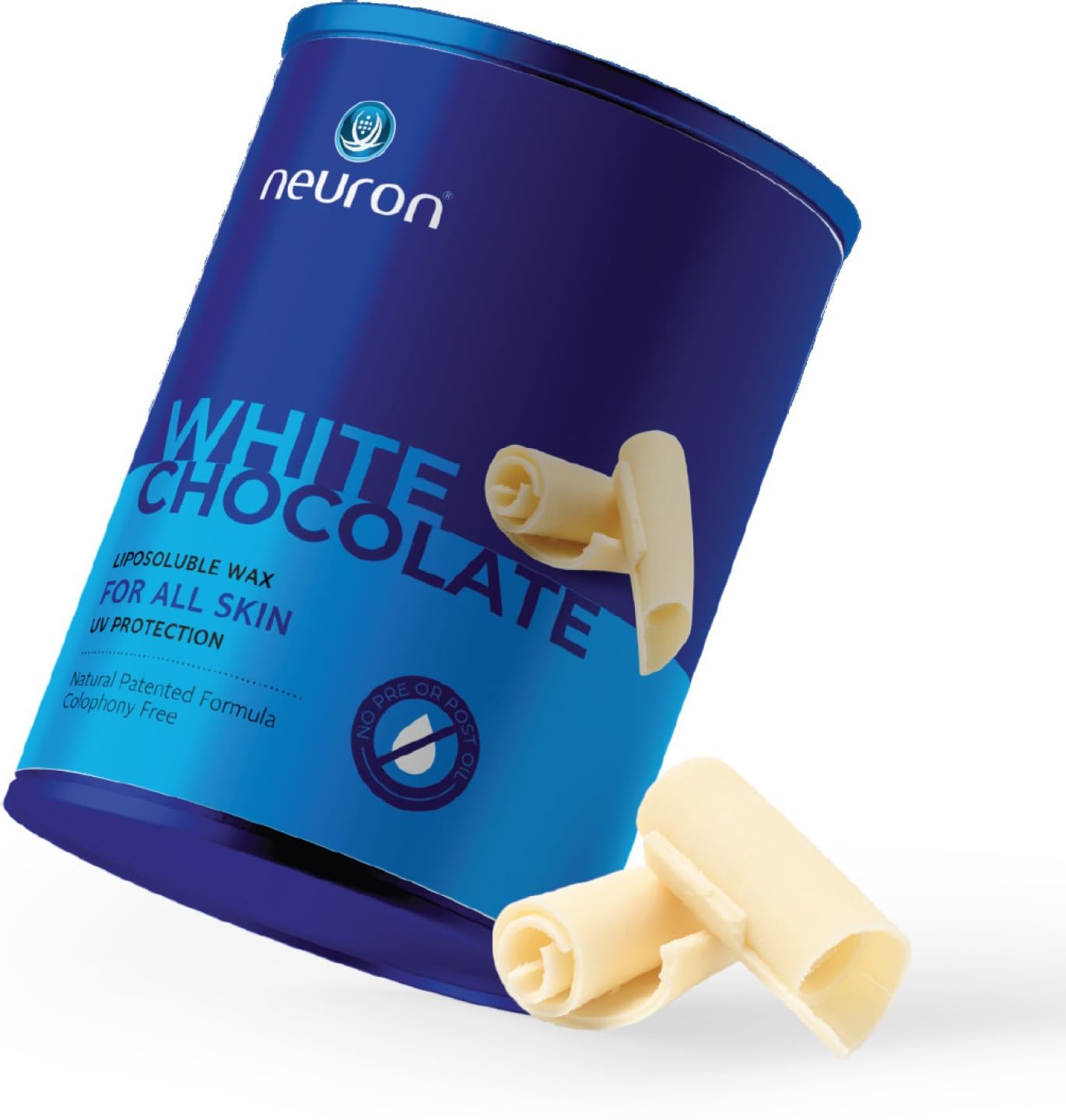 Neuron White Chocolate Liposoluble Wax for Sensitive Skin | Smooth Effective Hair Waxing | Legs Arms Back Chest Full Body Wax for Men & Women