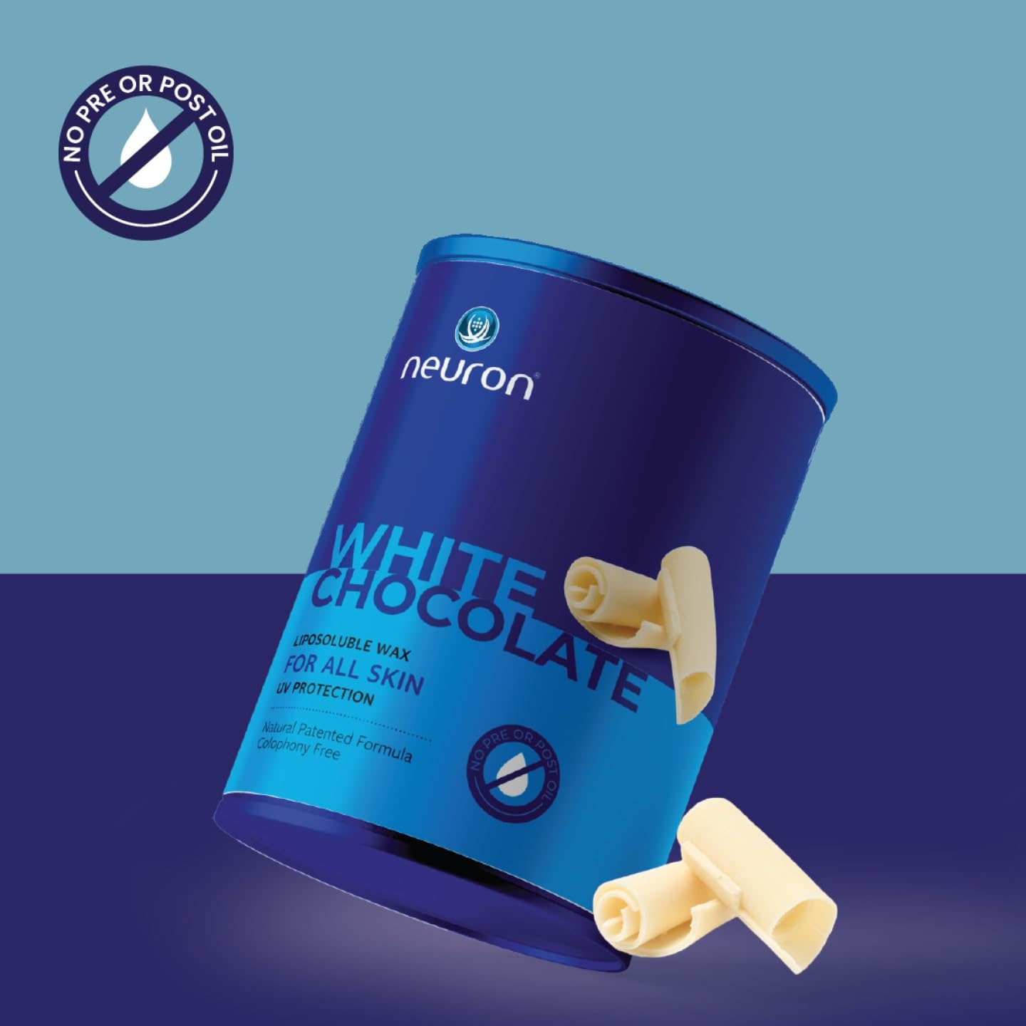 Neuron White Chocolate Liposoluble Wax for Sensitive Skin | Smooth Effective Hair Waxing | Legs Arms Back Chest Full Body Wax for Men & Women