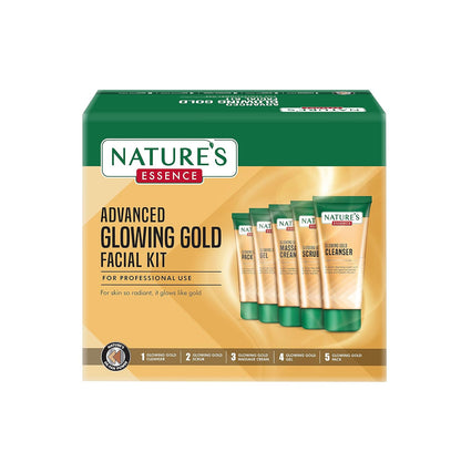 NATURES ESSENCE Advanced Glowing Gold Facial Kit, 250 gm