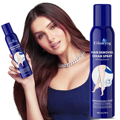 Urban yog Hair Removal Cream Spray for Women | Painless Body Hair Removal Spray for legs, hands, underarm & back (200 ML)