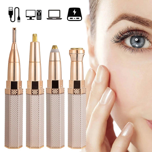 Electric Eyebrow Razor Facial Hair Removal For Women 4 In 1 Nos