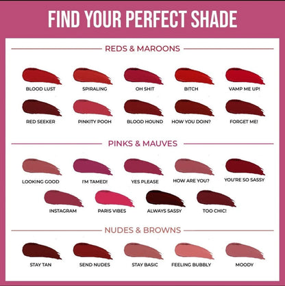 INSIGHT 24 Hrs Non Transfer Matte Lipstick