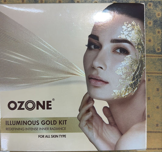 Illuminous Gold Facial Kit | For All Skin Type | With 6 Easy Step Organic Facial Kit For Natural Golden Glow, Radiant & Luminous Skin | For Men & Women | 60 gm (Single Use)